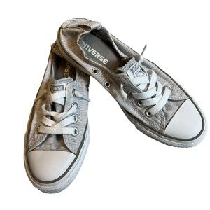 Converse Shoreline Low Tops, Gray and White